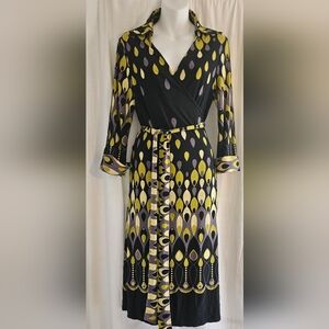 DIANE VON FURSTENBERG Vintage Silk Wrap Midi -- Italy
